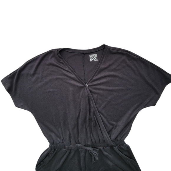 32 DEGREES Jersey Knit Black V Neck Shorts Romper Sz XS - Picture 4 of 11